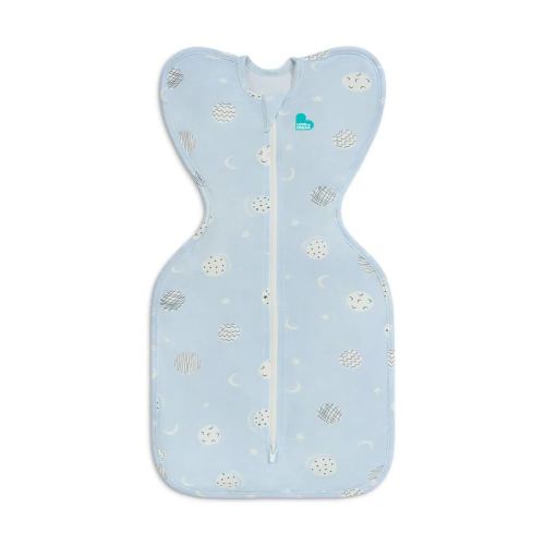 Love to Dream Swaddle UP Lite, Luxuriously Silky Soft Viscose from Bamboo, Get Longer Sleep, Snug Fit Helps Calm Startle Reflex, New Born Essentials for Baby, 0.2 TOG, 5-8.5 lbs, Blue Little Dreamer