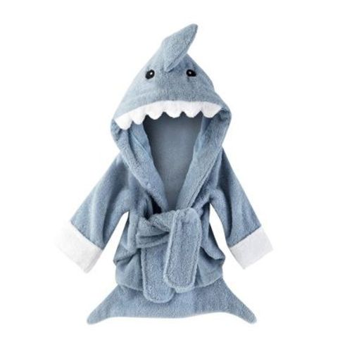 Baby Aspen Let The Fin Begin Blue Shark Robe (0-9m) | Ba14129bl
