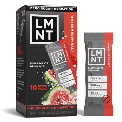 LMNT Zero-Sugar Electrolytes Sports Drink - Watermelon Salt - 2.1oz/10ct
