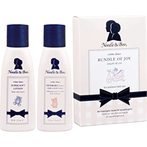 Noodle & Boo Bundle of Joy Newborn Baby Gift Set ; Newborn 2-in-1 Hair & Body Wash, Super Soft Baby Lotion