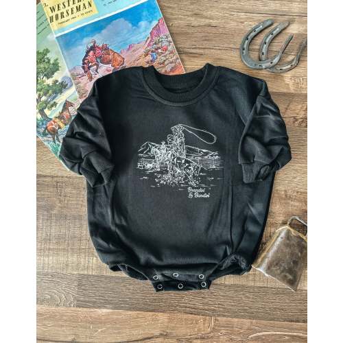 Brandin’ & Bandin’ Bubble Romper - Black