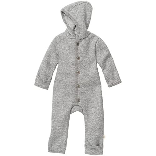 Baby Merino Wool Snowsuit, Organic Boiled Hooded Romper