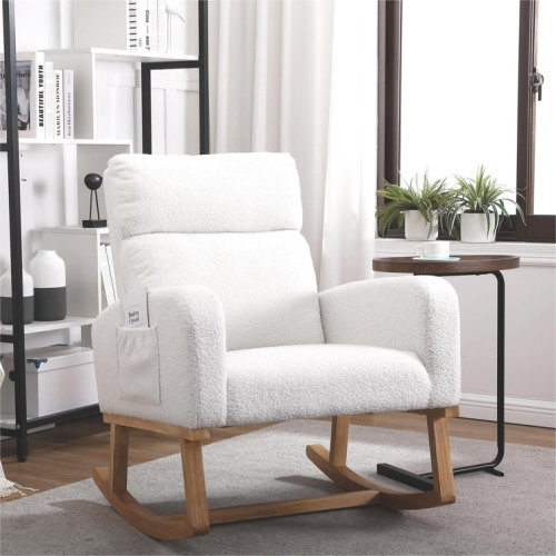 Wasilewski 28" Wide Rocking Chair for Nursery with Solid Wood Leg