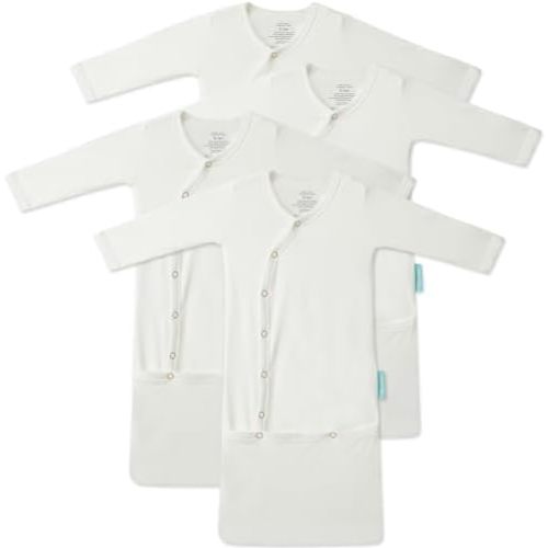Supersoft Baby Sleeper Gowns, Premium Bamboo Viscose Infant Nightgown Sleepers Preemie Newborn Snap Bundler