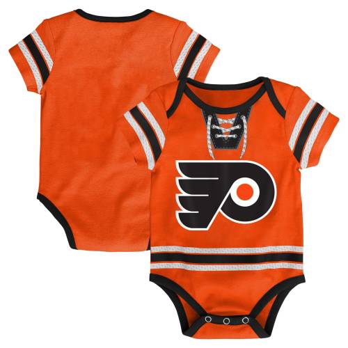 Infant Philadelphia Flyers Orange Hockey Jersey Bodysuit