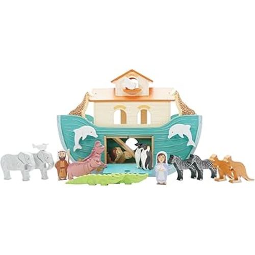 Le Toy Van - Pretend Play Educational Wooden Ark Role Play Toy | Suitable for A Boy Or A Girl 3 Years Old Or Older (TV259)
