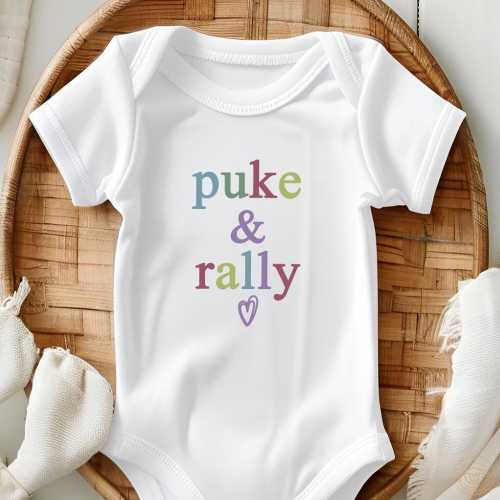 Puke & Rally Baby Bodysuit,Cute Puke Rally Baby Bodysuit,Infant Baby Outfit ,Baby Announcement Outfit,Baby Shower Gift,New Parents Gift
