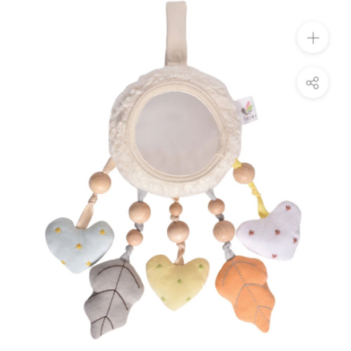 Bahbah the Lamb Mobile with Fabric Hearts