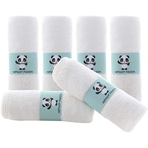 Bamboo Baby Washcloths - 2 Layer Soft Absorbent Bamboo Towel - Newborn Bath Face Towel - Natural Baby Wipes for Delicate Skin - Baby Registry as Shower(6 Pack)