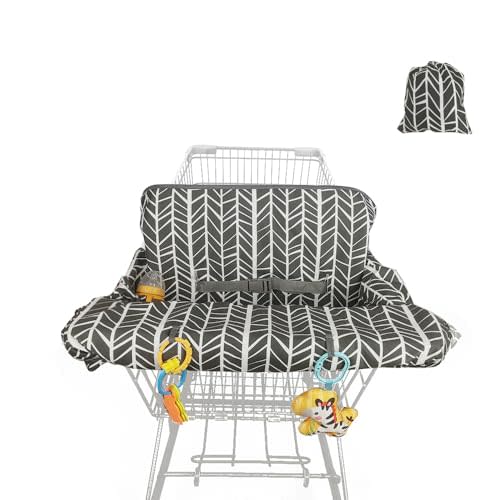 Shopping cart Cover for Baby, high Chair Cover with Detachable Storage Bag, Black