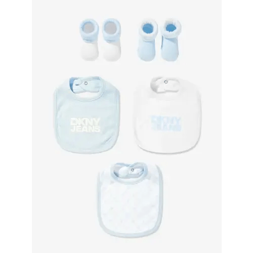 Baby Boys Bib And Socks Set In Blue