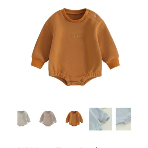 BUBS Long-Sleeve Onesie - Hazel & Bo