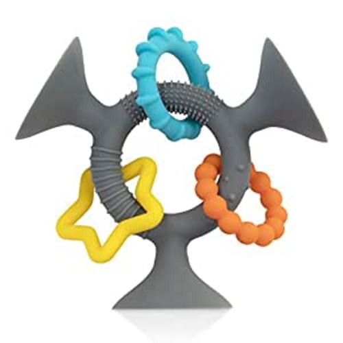 Amazon.com: Nuby Silly Three Prong Interactive Suction Toy with Colorful Rings, Gray : Everything Else
