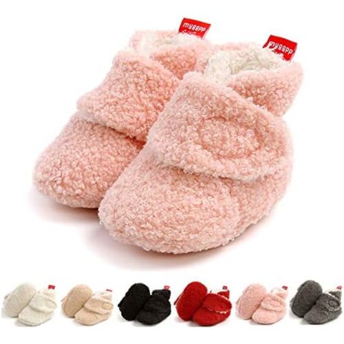 Ohwawadi Infant Baby Slippers Girls Boys Booties Warm Baby Socks Shoes Newborn Crib Shoes Baby Footwear Prewalkers