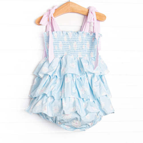 Pretty Petals Elastic Smocked Bubble, Blue – Stitchy Fish
