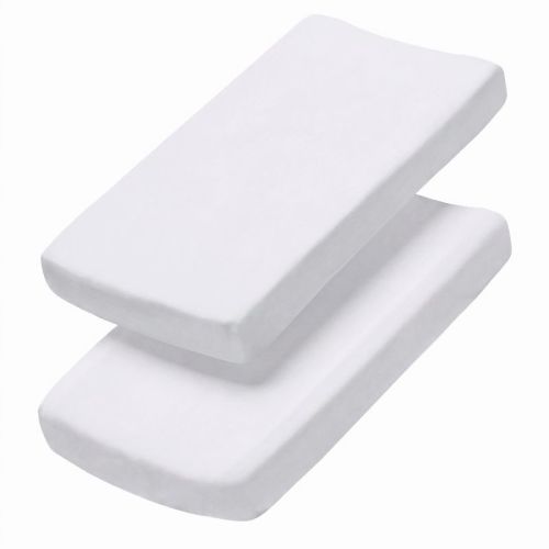 CGK Linens Microfiber Baby Crib Sheets – Soft, Breathable Fitted Crib Sheets, Oeko-Tex Certified in White, Size Standard