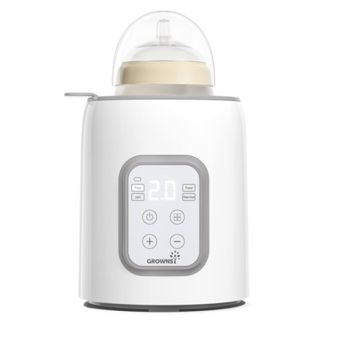 Bottle Warmer, GROWNSY 8-in-1 Fast Baby Milk Warmer with Timer for Breastmilk or Formula, Accurate Temperature Control, with Defrost, Sterili-zing, Keep, Heat Baby Food Jars Function