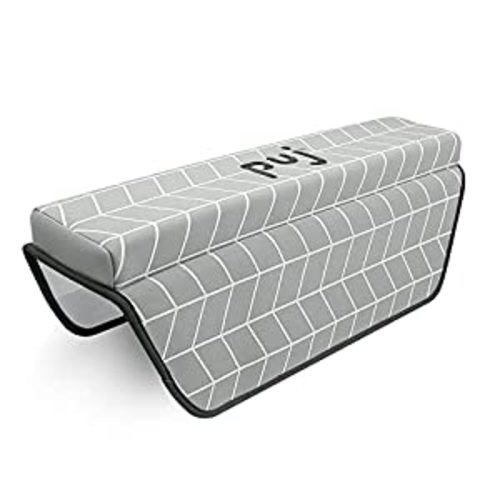 Amazon.com: Puj – Pad Bathtub Arm Rest, Extra Comfortable Elbow Rest, Non-Slip, Firm-Grip Baby Bath Tub Cushion with Hanging Loop, Stylish Baby Bath Essentials, 17.5 x 5 x 2.25 inches : Home & Kitchen