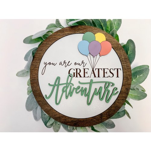 10" UP Inspired Nursery Sign (5 color choices) // Disney Baby Announcement // Nursery Round // Ellie & Carl Disney Wall Decor