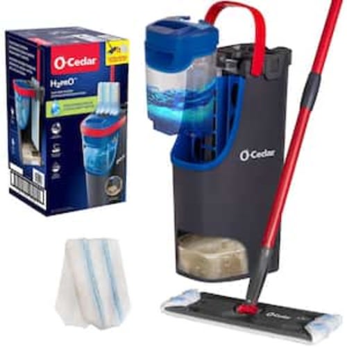 H2prO Microfiber Flat Mop System + 1 Extra Machine Washable Mop Head Replacement