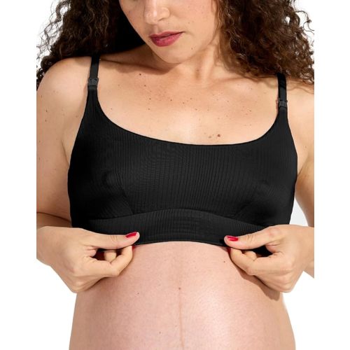 Bodily Everything Bra for Pregnancy, Nursing & Breastfeeding, Soft, Stretchy, Maternity & Sleep Bra with Nursing Access