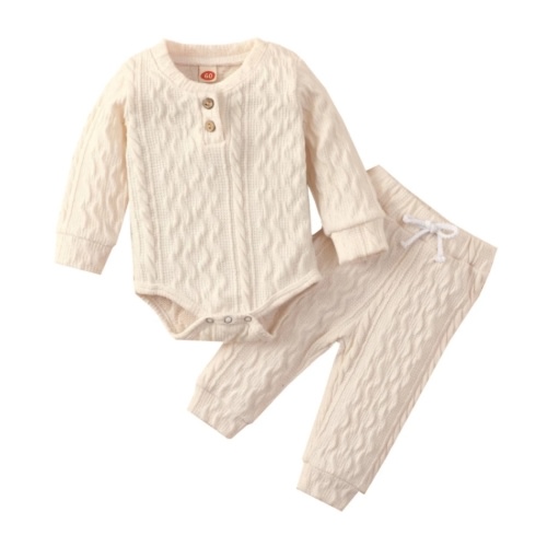 Knitted Twist Onesie & Pants Set