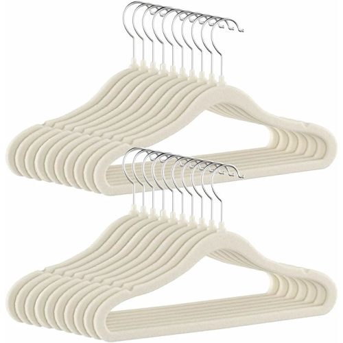 GoodtoU Velvet Baby Clothes Hangers 50 Pack 11.8 Inch Beige
