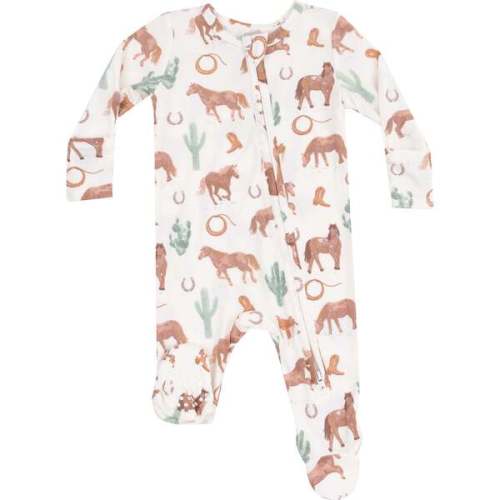 2 Way Zipper Footie, Western Horses - Angel Dear | Maisonette