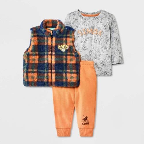 Baby Boys' Disney The Lion King Simba Vest Top and Pants Set - Blue 0-3M
