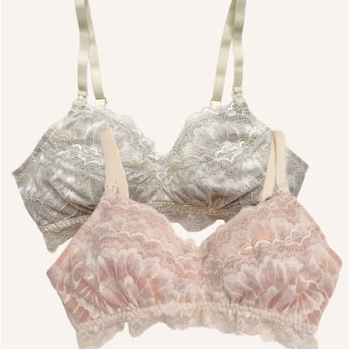 Tulip Lace Organic Cotton Nursing Bralette (2-Pack) – MORROW+MINT
