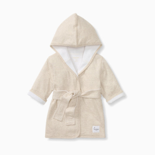 Infant Organic Hooded Robe - Oatmeal
