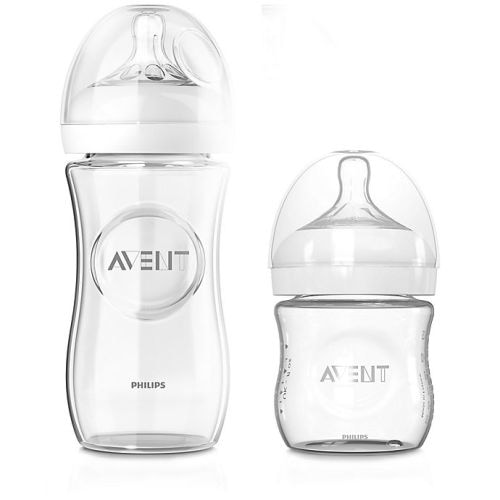 Philips Avent Natural 3-Pack Glass Baby Bottles Philips Avent Natural 3-Pack 4 oz. Glass Baby Bottles