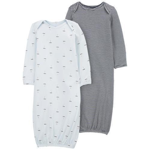 Baby 2-Pack PurelySoft Sleeper Gowns - 3M - Style,Blue