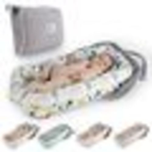 Joyful Journeys Versatile Diaper Bag & Baby Lounger, Portable Baby Lounger Nest, Versatile Infant Lounger Bag & Diaper Organizer, Cozy Baby (Blue Dinosaurs), Size:One size
