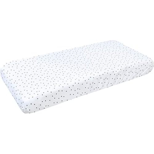 Premium Knit Changing Pad Cover by Copper Pearl: Soft, Stylish, and Universal Fit for All Standard Diaper Changing Pads, Trendy Design Changing Pad Covers, Haze