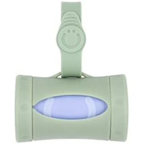 Ubbi Retractable On-the-Go Bag Dispenser for Baby Travel, Diaper Bag Accessory Must Have for Newborns, Helpful Baby Accessory, Sage Green