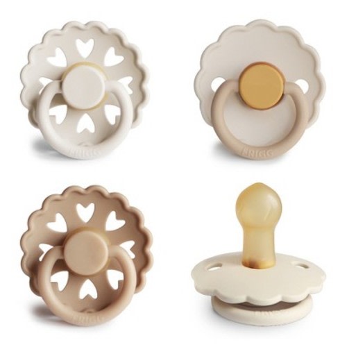 FRIGG Natural Rubber Pacifier 4-Pack Snowflake Dream 0-6 months