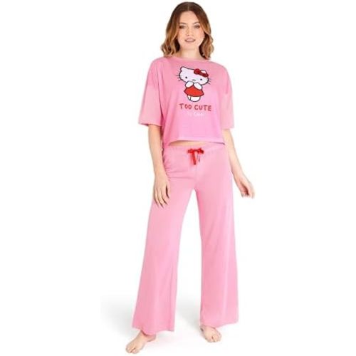 Hello Kitty Pajamas for Women & Teens PJs Set Lounge Set Comfy Kawaii Sleepwear
