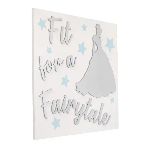 Disney Princess "Fit For a Fairytale" White Wood, Light Blue and Metal – NoJo Baby