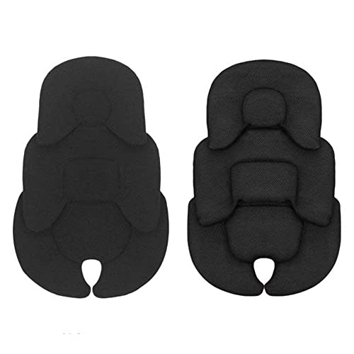 Baby Stroller Cushion Car Seat Insert Baby Head Neck Support Pillow Mattress, Baby Neck Support Pillow Baby Seat Cushion(Black)