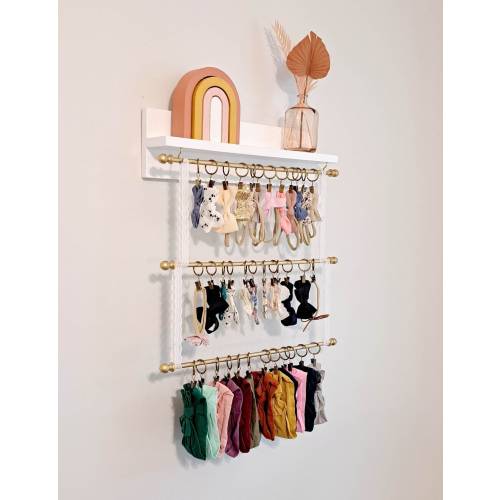 Headband holder, Bow holder for baby girl, Headband Holder with 1, 2, 3, or 4 Rods, Clothes Rack, Nursery Shelves, Nursery bookshelf