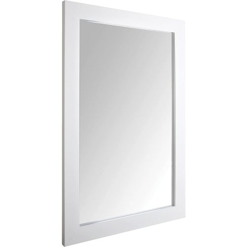 Amazon Basics Rectangular Wall Mount Mirror 24" x 36", Wide Trim, White