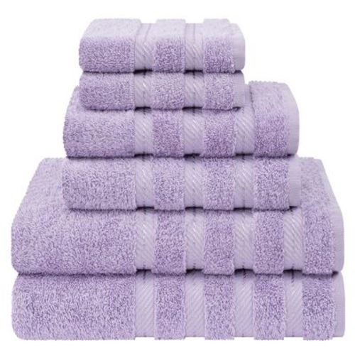 American Soft Linen 6 Piece Towel Set, 100% Cotton Bath Towels for Bathroom, Navy Blue
