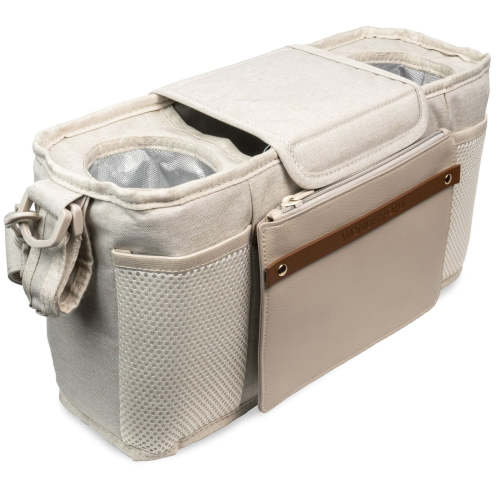 Wonderfold Small Parent Console with Insulated Cup Holders - Beige