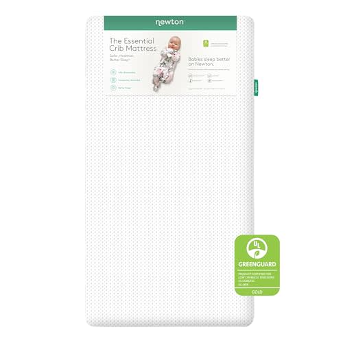 Newton Baby Essential Crib Mattress – Breathable, Washable Infant & Toddler Mattress with Firm Support, All-Stages, Infant to Toddler, GREENGUARD Gold Certified - White