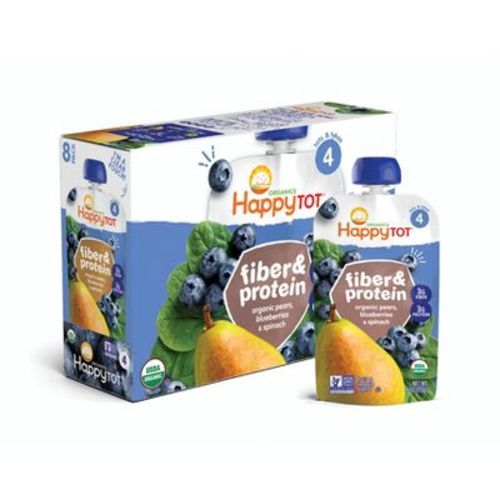 Happytot Fiber & Protein Organic Pears Blueberries & Spinach Baby Food - 4oz