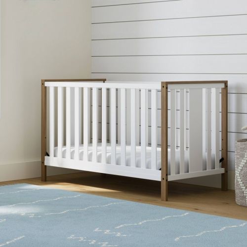 Storkcraft Modern Pacific 4-in-1 Convertible Crib - White/Vintage Driftwood