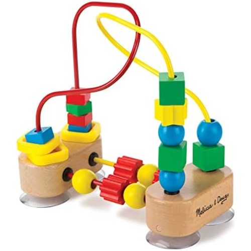 Melissa & Doug First Bead Maze - Wooden Educational Toy for Floor, High Chair, or Table - Infant Maze Toy, Bead Maze Toys For Toddlers And Babies