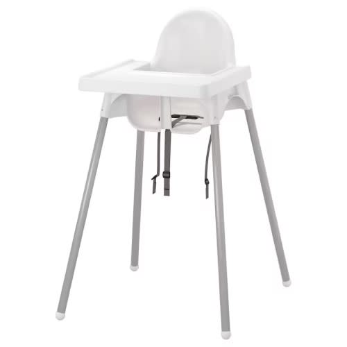 IKEA Antilop High Chair w/ tray (white/silver)
