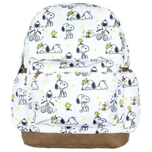 Intimo Peanuts Backpack Best Friends Woodstock and Snoopy Allover Design Bookbag Multicolored